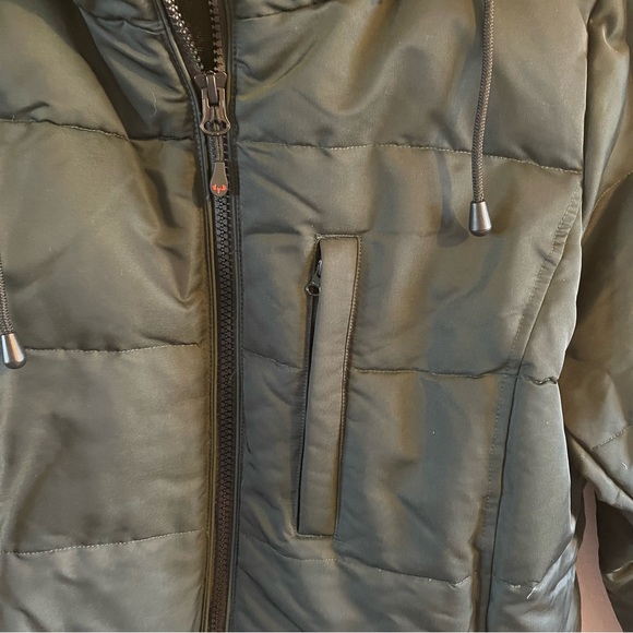 NWT ARTIC EXPEDITION WINTER COAT dark green down size 1X removable hood - Picture 14 of 16